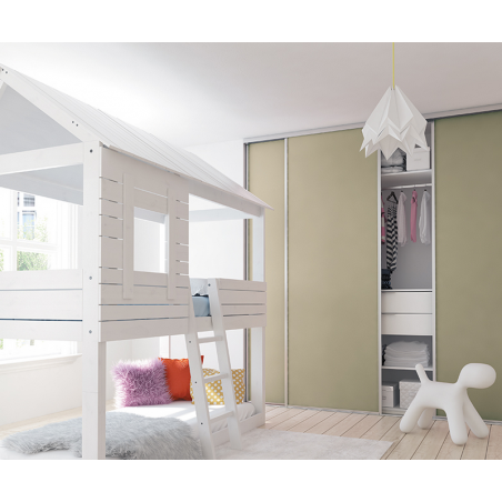 Agate argent mat, décor pistache, rangement blanc premium