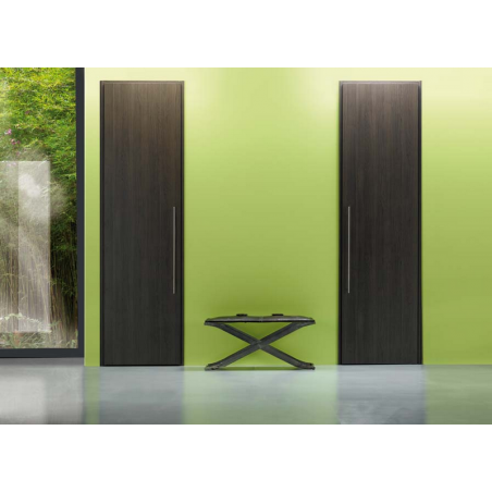 Open battante, décor chêne chocolat