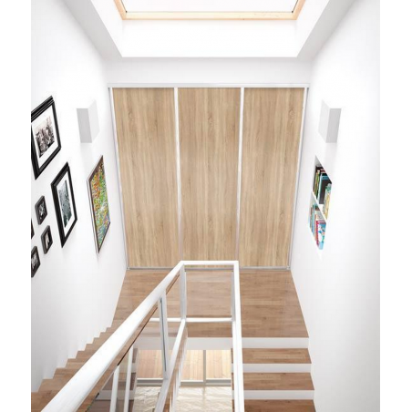 Platine argent brillant, décor chêne bardolino naturel