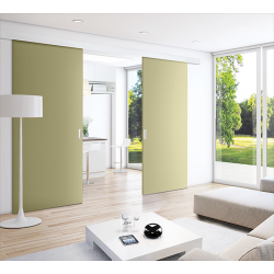 Séparation de pièce cuisine - salon système Altitude version Open (sans profil)  décor argile 4