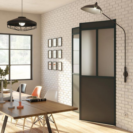 Verrière Diamant atelier pivotante anthracite sablé