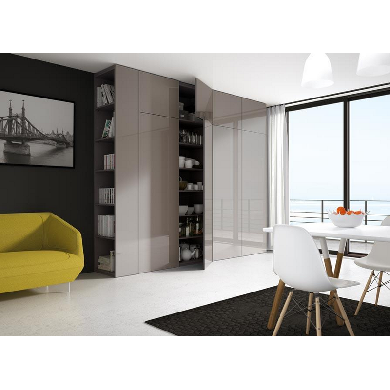 Rangement chic twist avec porte sur charnière invisibles