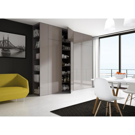 Rangement chic twist avec porte sur charnière invisibles